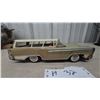 Image 2 : Vintage ET Japan Tinplate 1959 Ford 4-Door Station Wagon Toy, Two-Tone Cream and Tan Body, Friction