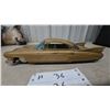 Image 1 : Vintage Japanese Tinplate 1959 Cadillac Sedan Toy Car in Gold With Tail Fins, 11”