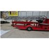 Image 10 : Doepke Model Toys Rossmoyne American LaFrance Pressed Steel Aerial Ladder Fire Truck, 1950s, 32”