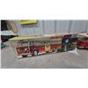 Image 10 : Vintage Shanghai Toys ST-529 Airport Limousine Tinplate Friction Bus, Red and Cream, 14.6”