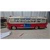 Image 2 : Vintage Shanghai Toys ST-529 Airport Limousine Tinplate Friction Bus, Red and Cream, 14.6”