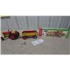 Image 1 : Kovap Zetor 25A Wind-Up Tin-Litho Tractor and Trailer Set with Original Box and Key, 12”