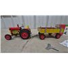 Image 2 : Kovap Zetor 25A Wind-Up Tin-Litho Tractor and Trailer Set with Original Box and Key, 12”