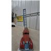 Image 5 : Vintage Wyandotte Pressed Steel Streamline Truck with Ladder Trailer, Red, Green and Yellow, 23”