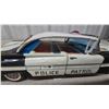 Image 7 : Vintage Japan Tinplate Friction 1959 Chevrolet Impala Police Patrol Car with Red Roof Siren, 12”