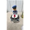 Image 3 : Marusan Battery-Operated Tin Police Car with Plastic-Head Driver, Model 6167, with Box, 9”