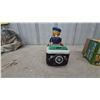 Image 5 : Marusan Battery-Operated Tin Police Car with Plastic-Head Driver, Model 6167, with Box, 9”