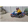 Image 2 : Masudaya MS-70 Clockwork Wind-Up Tin Motorcycle with Sidecar in Original Box, 7”