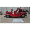 Image 1 : Vintage-Style Red Metal “Tucumcari Fire” Antique Fire Truck Model with Hose Reel and Ladder, 14”