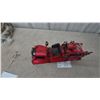 Image 5 : Vintage-Style Red Metal “Tucumcari Fire” Antique Fire Truck Model with Hose Reel and Ladder, 14”