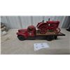 Image 7 : Chevrolet Flatbed Truck Model, 16”, with Die-Cast McCormick-Deering W-30 Tractor