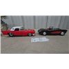 Image 1 : 1957 Ford Thunderbird Hardtop and 1957 Chevrolet Corvette C1 Convertible Die-Cast Model Cars 1/24