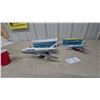 Image 1 : Pan Am Boeing 747SP Battery-Operated Flying Jet Plane and Boeing 747 Friction Jumbo Jet with Boxes