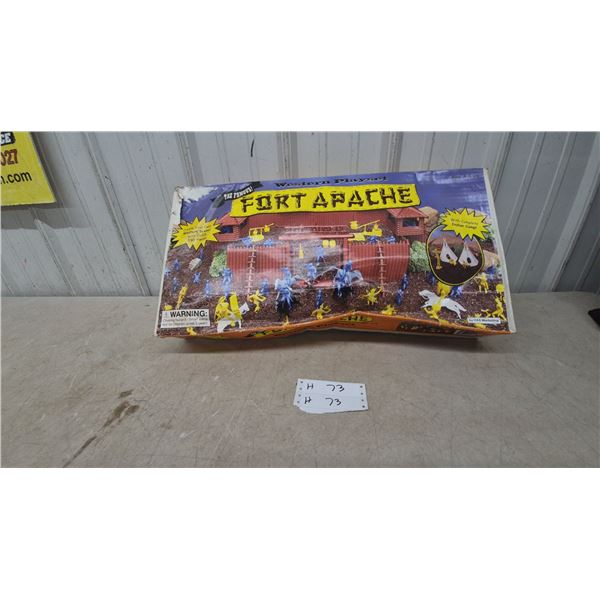 HAS Marketing "The Famous Fort Apache" Western Playset with Over 190 Pieces and Indian Camp
