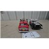 Image 4 : Vintage Japanese Tin Friction Toys: STI Fire Truck WP-240 10” and Yonezawa Police Jeep 11071, 7”