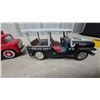 Image 6 : Vintage Japanese Tin Friction Toys: STI Fire Truck WP-240 10” and Yonezawa Police Jeep 11071, 7”