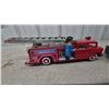 Image 7 : Vintage Japanese Tin Friction Toys: STI Fire Truck WP-240 10” and Yonezawa Police Jeep 11071, 7”