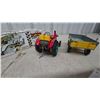 Image 7 : Kovap Czechoslovakia Zetor Tin Wind-Up Tractor and Trailer Set with Original Box 12”