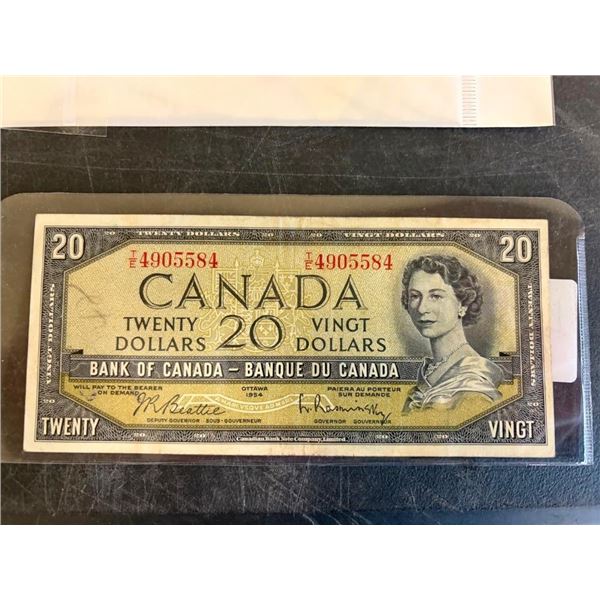 1954 CANADIAN 20 DOLLAR BILL