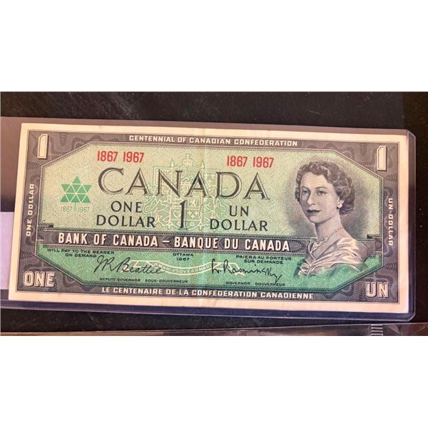 1967 CANADIAN 1 DOLLAR BILL