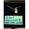 Image 1 : 2 KT MOISSANITE SILVER NECKLACE