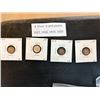 Image 1 : 4 SILVER 5 CENT PIECES