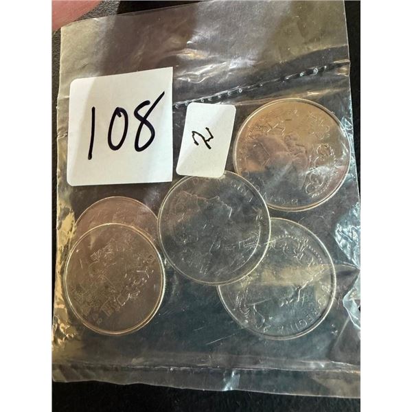 5 OF 2002 OF 50 CENT PIECES
