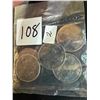 Image 1 : 5 OF 2002 OF 50 CENT PIECES