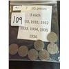 Image 1 : 7 OF 5 CENT PIECES