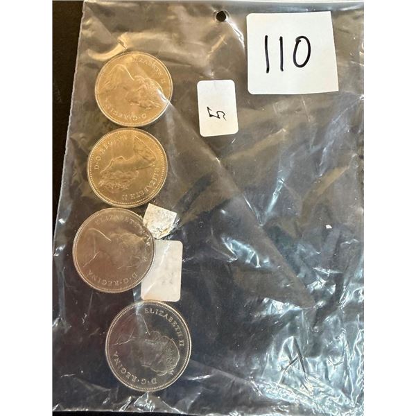 4 OF 50 CENT CANADIAN PIECES