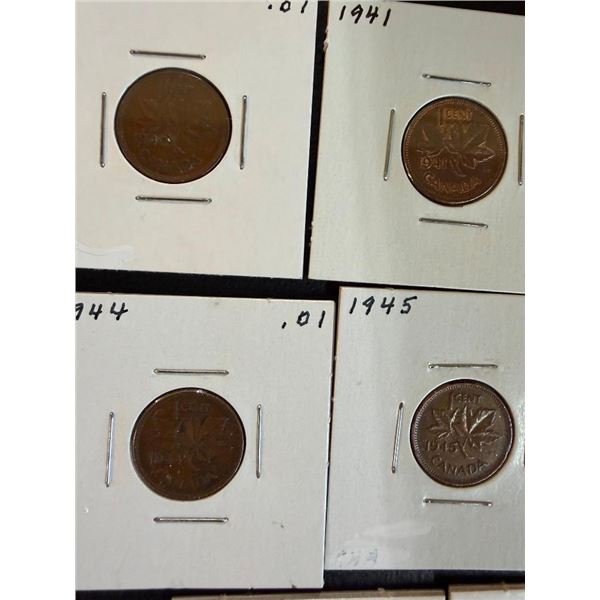 11 OF 1 CENT CANDIAN PENNIES - 1940-1949