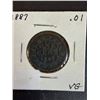 Image 3 : 3 LARGE 1 CENT PIECES - 1884,87,88