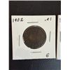 Image 2 : 4 LARGE 1 CENT PIECES - 1902,03,04,05