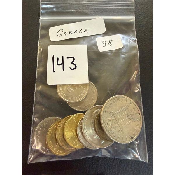 12 ASSORTED GREECE COINS