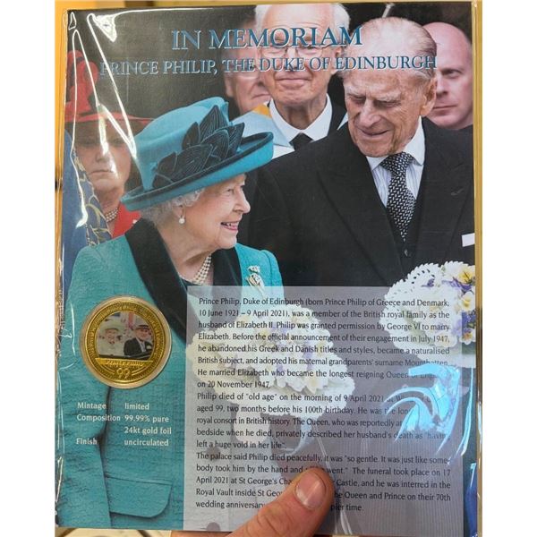 PRINCE PHILLIP COLLECTIBLE COIN WITH STORY