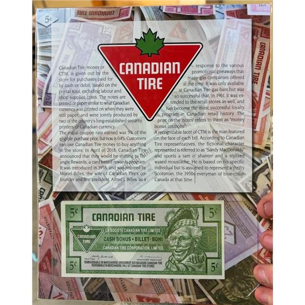 CANADIAN TIRE 5 CENT BILL WITH STORY