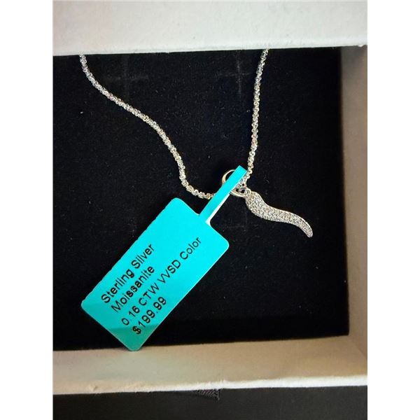 STERLING SILVER MOISSANITE NECKLACE - SEE PICTURE FOR FURTHER INFO