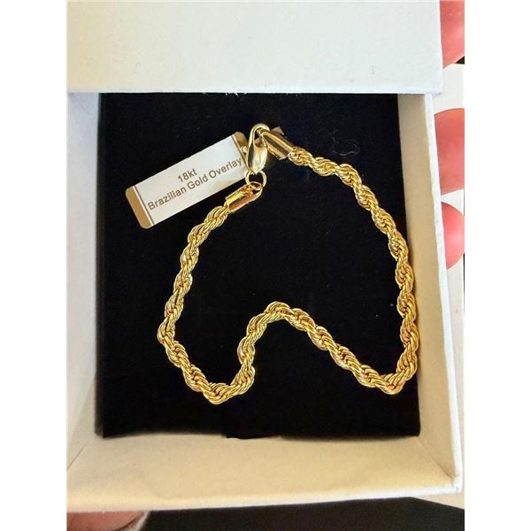 18 KT GOLD OVERLAY WOMENS BRACELET