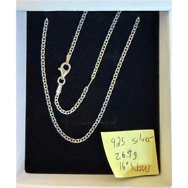 925 STERLING SILVER 16 INCH CHAIN