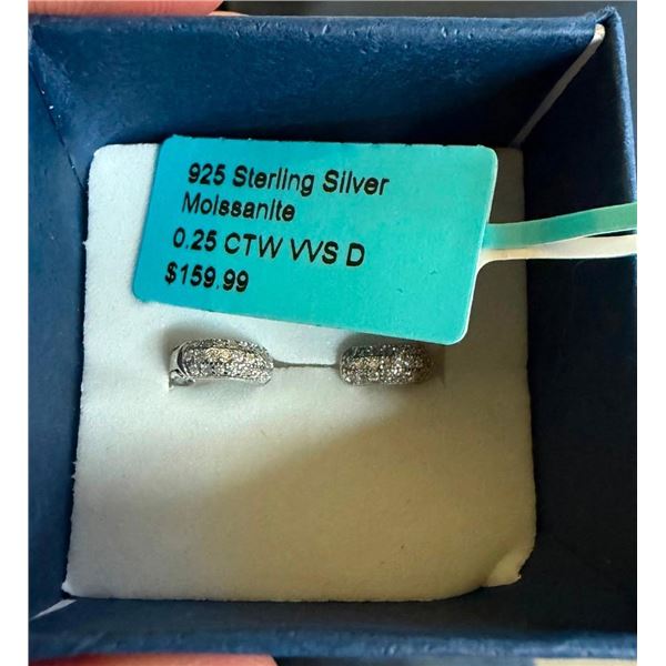 925 STERLING SILVER MOISSANITE EARRINGS - SEE PICTURE FOR FURTHER INFO