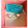 Image 1 : STERLING SILVER WHITE OPAL WOMENS EARRINGS - SEE PICTURE FOR FURTHER INFO