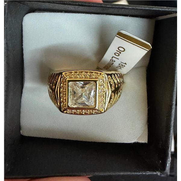 18 KT GOLD OVERLAY SIZE 11 RING