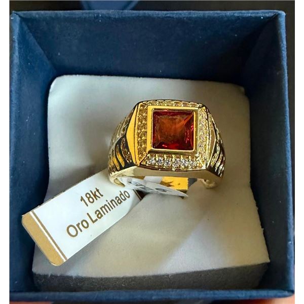 18 KT GOLD OVERLAY SIZE 9 RING