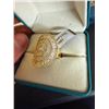 Image 1 : 18 KT GOLD OVERLAY SIZE 8 CLUSTER RING