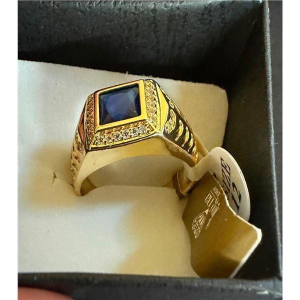 18 KT GOLD OVERLAY SIZE 12 MENS RING