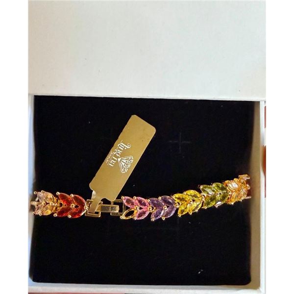 18KT GOLD OVERLAY FLOWER PEDAL BRACELET