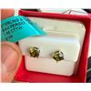 Image 1 : SET OF STERLING SILVER PERIDOT EARRINGS- SEE PICTURE FOR FURTHER INFO