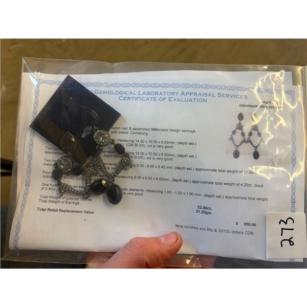 SET OF MMCRYSTAL DESIGNER EARRINGS- SEE PICTURE FOR FURTHER INFO