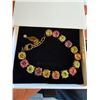 Image 1 : WOMANS DECORATIVE COLOURED STONE BRACELET