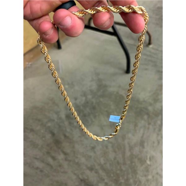 18 KT GOLD OVERLAY SPIRAL CHAIN / NECKLACE